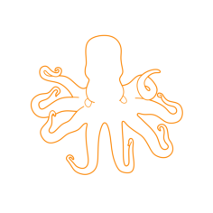 Animals Cephalopods California Two Spot Octopus Outline Svg Vector, Free Vectors File